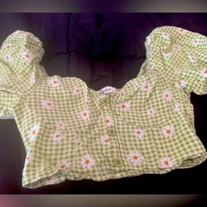 Cropped cottagecore corsetish top